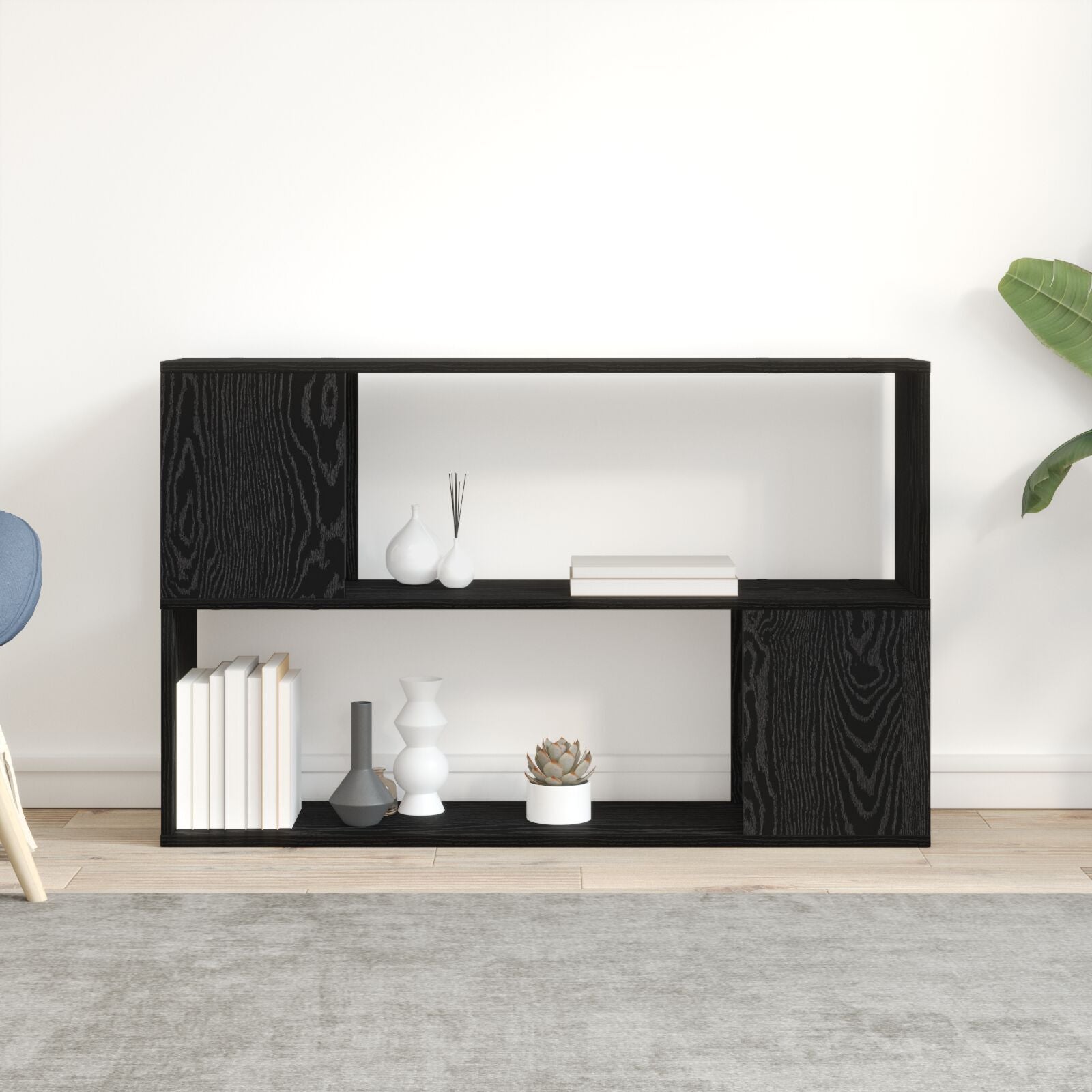 Regal, Bücherständer Schwarze Eiche Holzwerkstoff Schwarz Eiche - Konfigurierbare Größen!!!