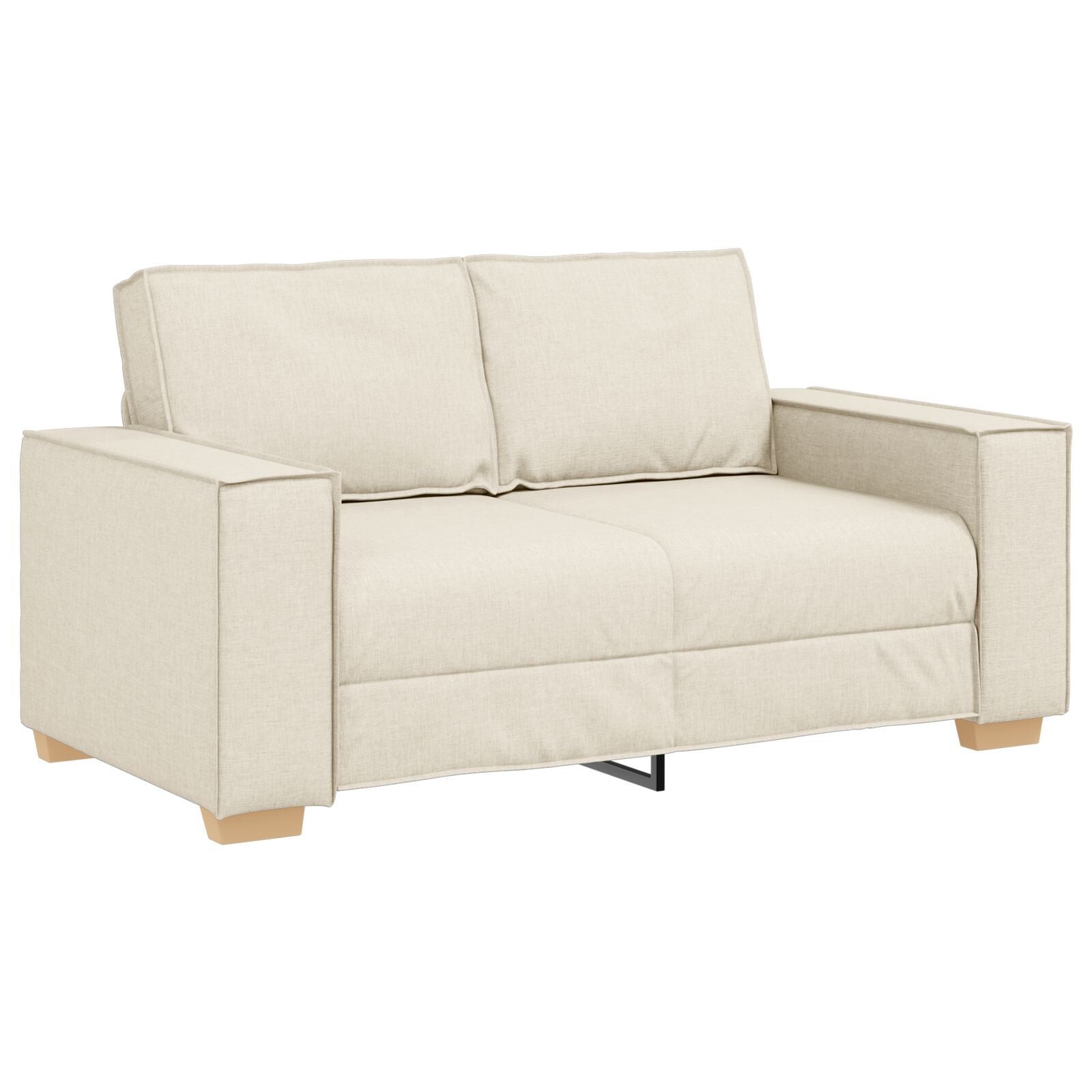 3-Tlg. Sofagarnitur 3,2,1 - Sitzer, Mit Kissen, Leinen
