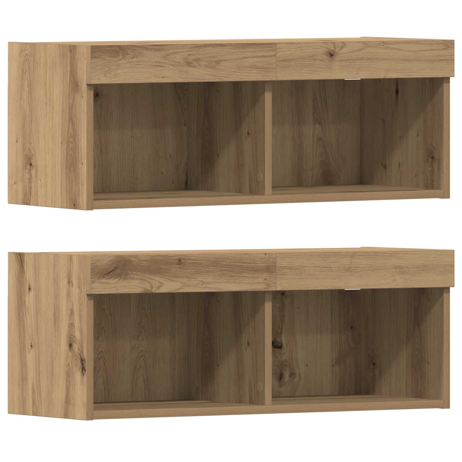 Wohnwand, Tv Schrank Mit LED Lichtern 40,5X30X102 cm  – Farben Konfigurierbar!!!