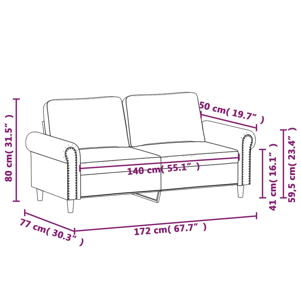 Sessel, 2-Sitzer - Kunstleder – Größen & Farben Konfigurierbar!!!