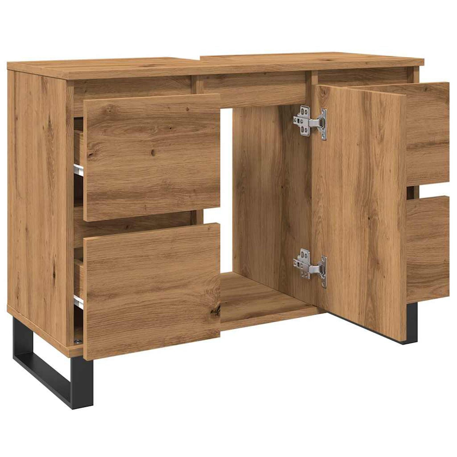 Waschbeckenunterschrank Artisan-Eiche 80X33X60 Cm Holzwerkstoff