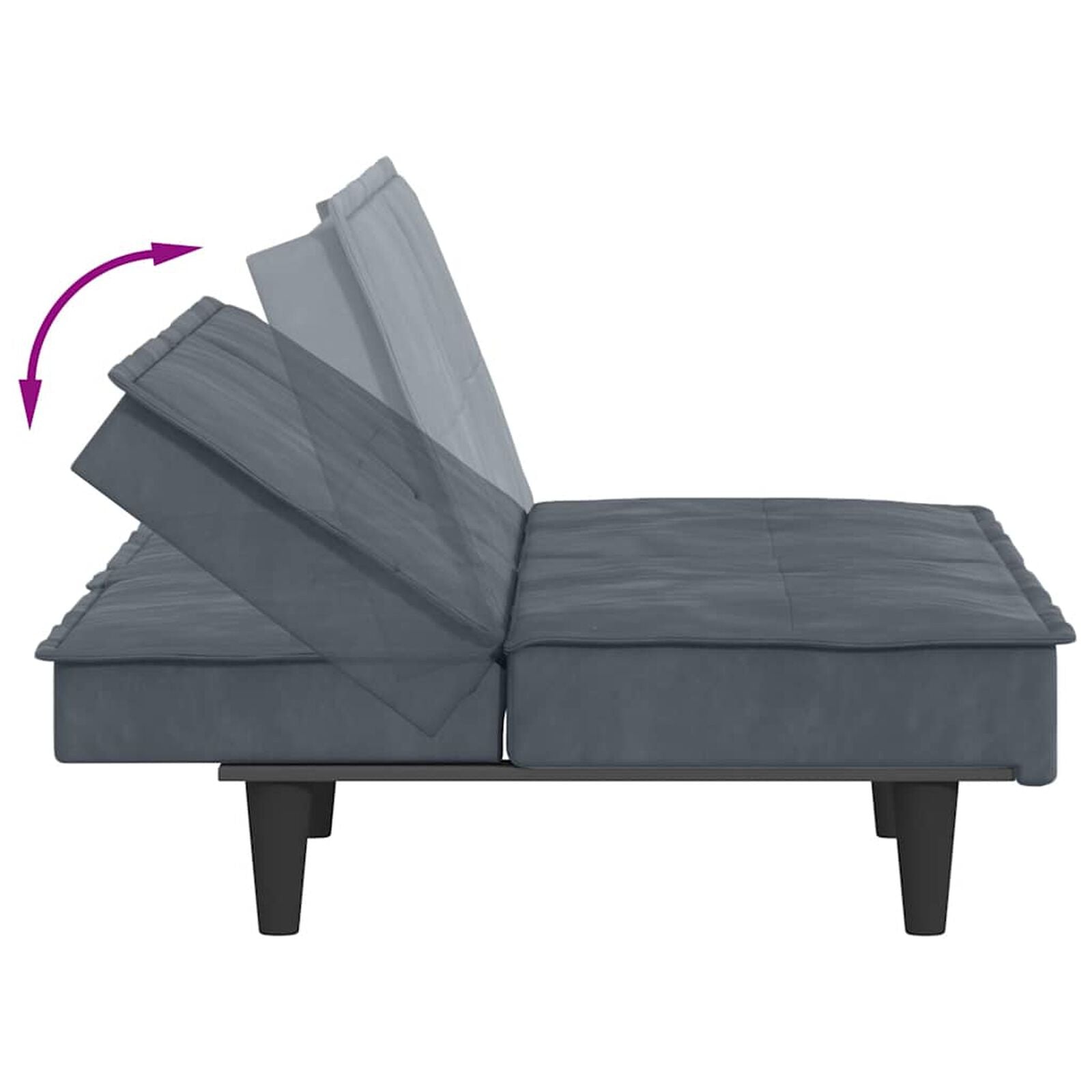 Schlafsofa Mit Getränkehaltern Samt - Konfigurierbare Farben!!!