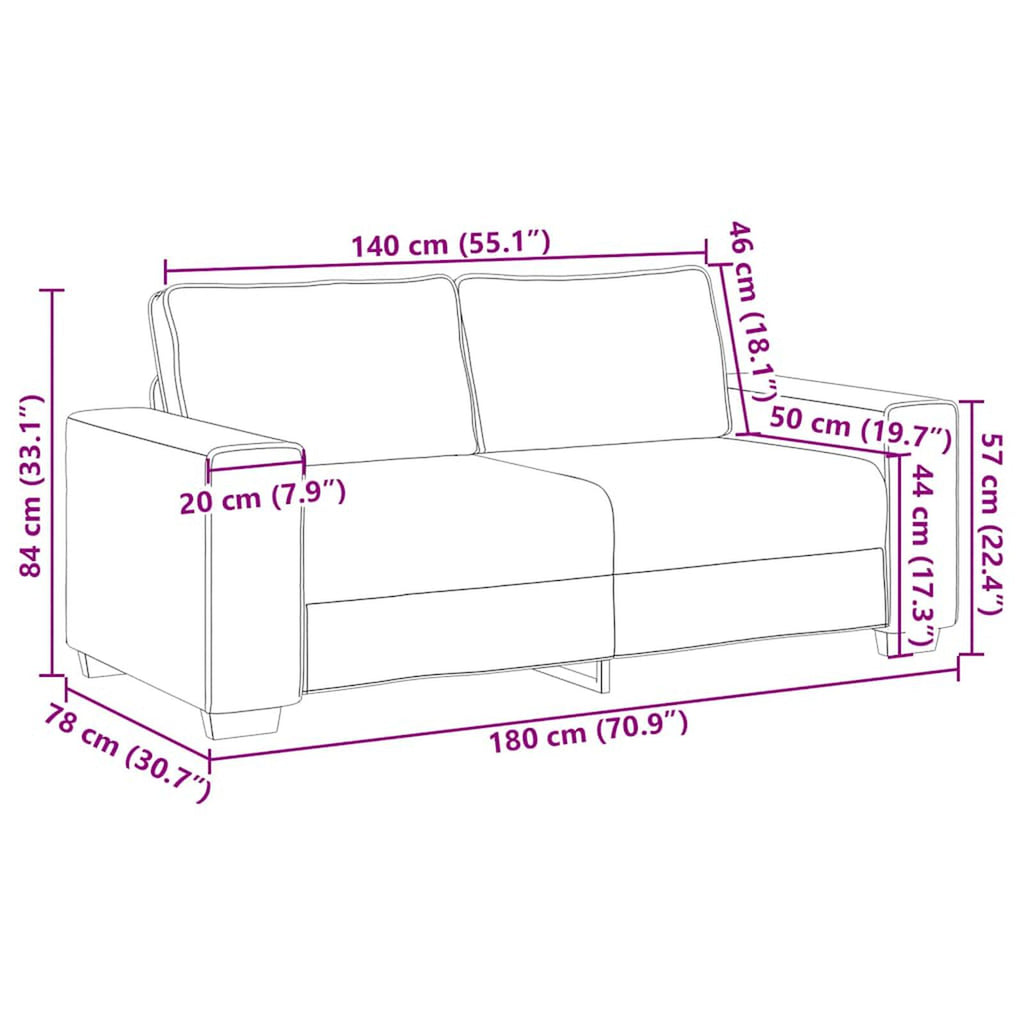 2,3-Sitzer-Sofa/Sessel Samt - Konfigurierbare Farben!!!