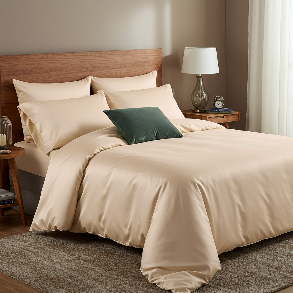 Luxe Baumwolle Satin Spannbettlaken