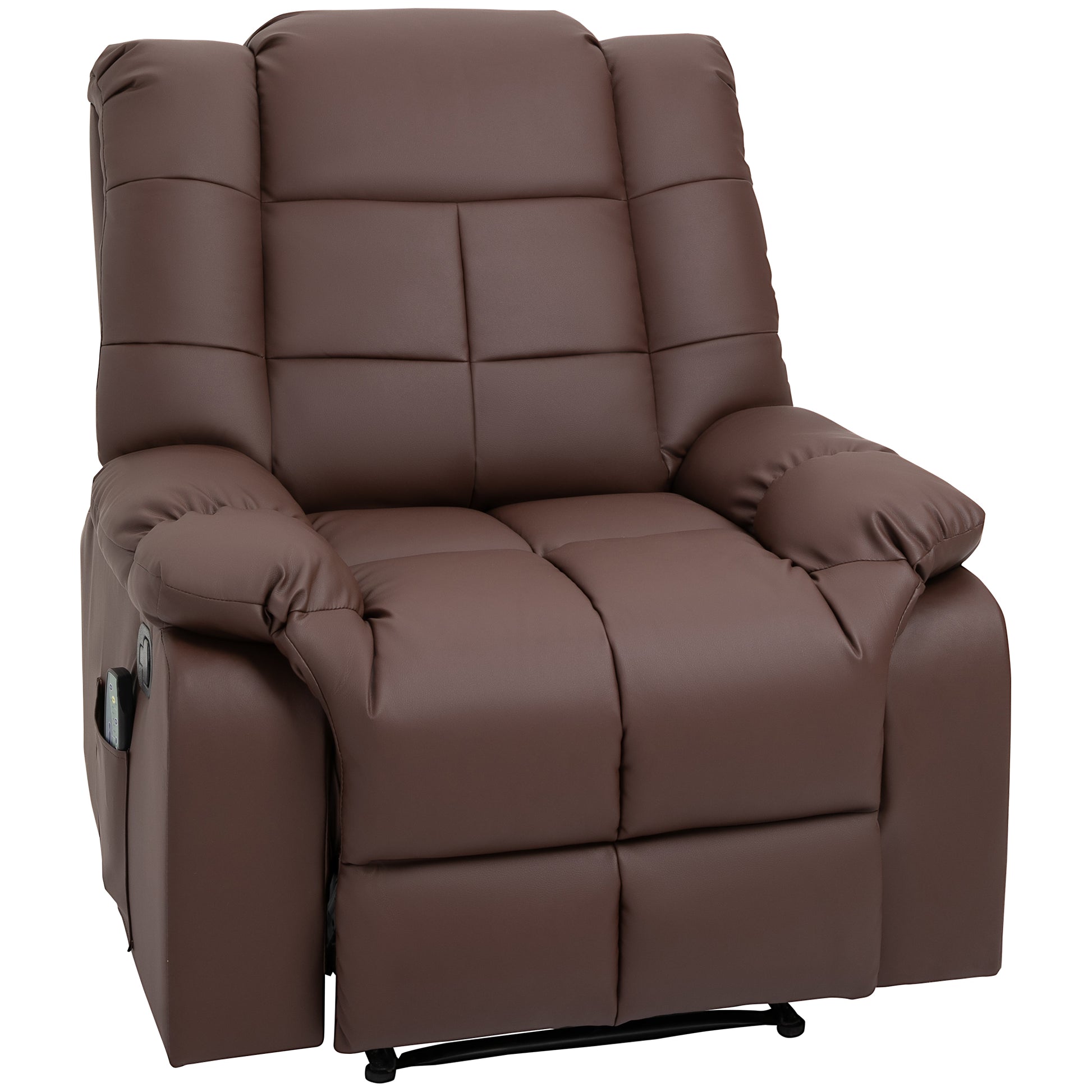 Massagesessel, Relaxsessel, 8 Vibrationspunkte, Liegefunktion, Kunstleder, 94x99x99cm