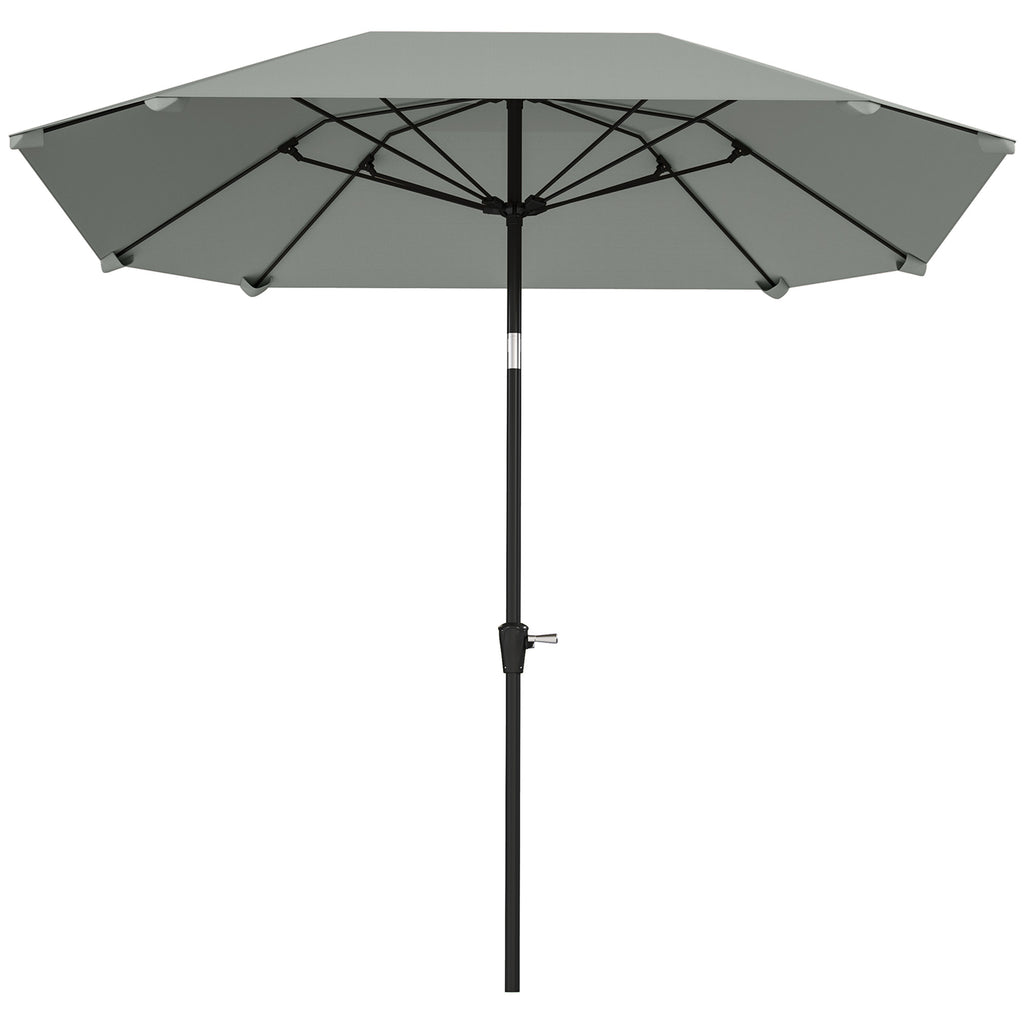 2,3 m Sonnenschirm ohne Basis, Verstellbar mit Kurbel, Polyester, Aluminium, Fiberglas