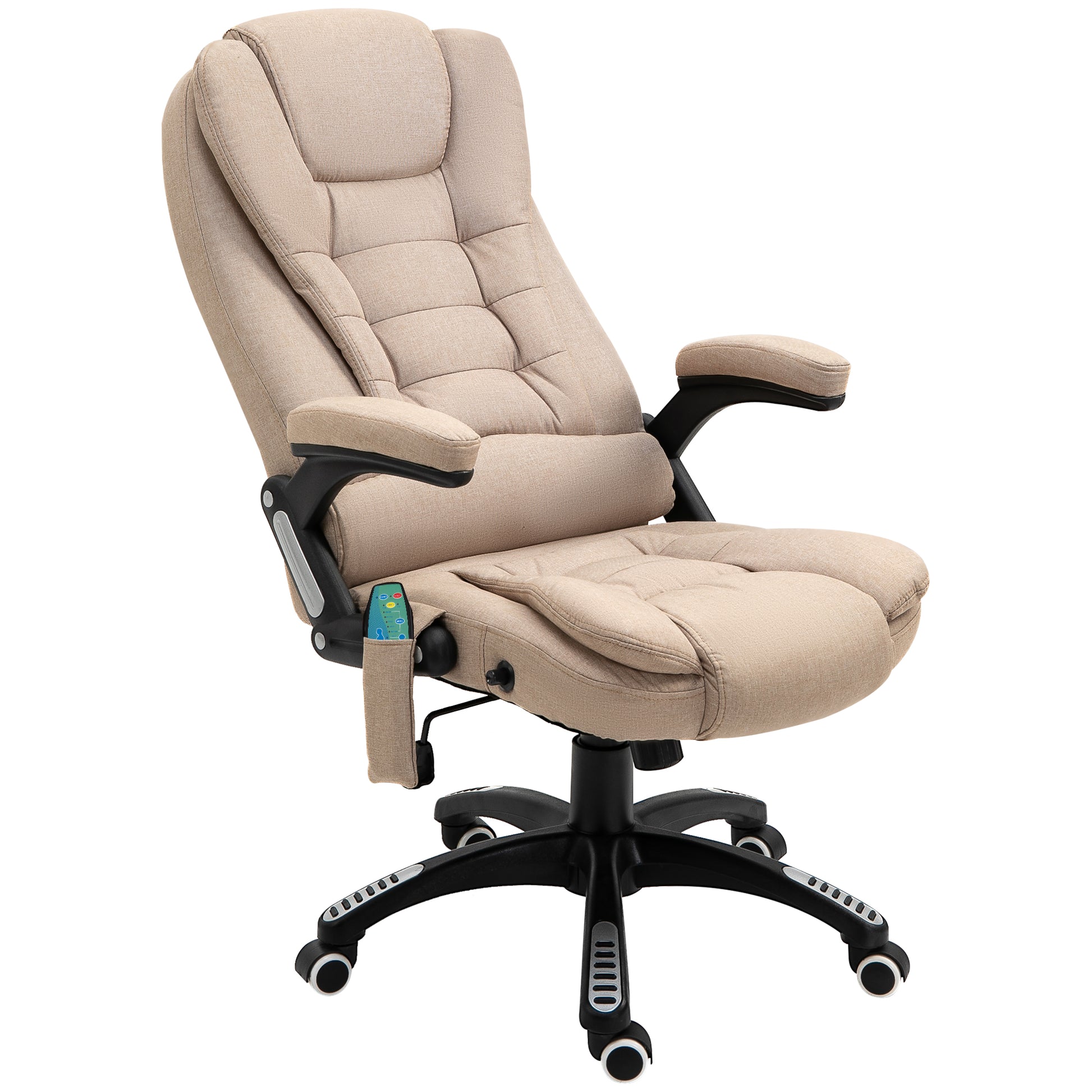 Bürostuhl Massagesessel mit Wärmefunktion, Ergonomischer Chefsessel, Höhenverstellbarer Drehstuhl