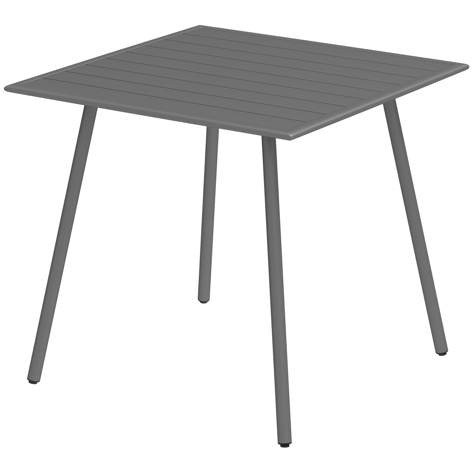 Gartentisch, Outdoor-Esstisch für 4 Personen, Stahlrahmen, leicht zu reinigen, rostbeständig!
