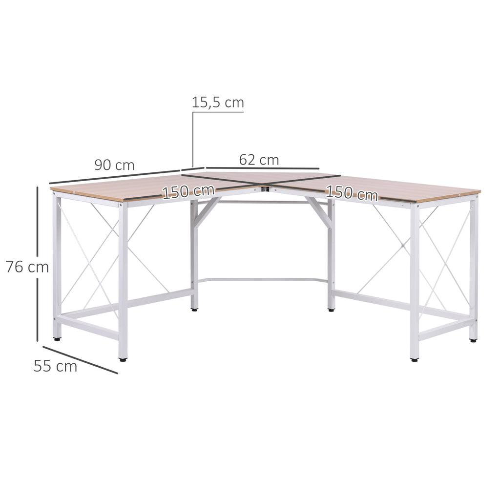 Schreibtisch L-Form Arbeitstisch Bürotisch Eckschreibtisch MDF 150 x 150 x 76 cm