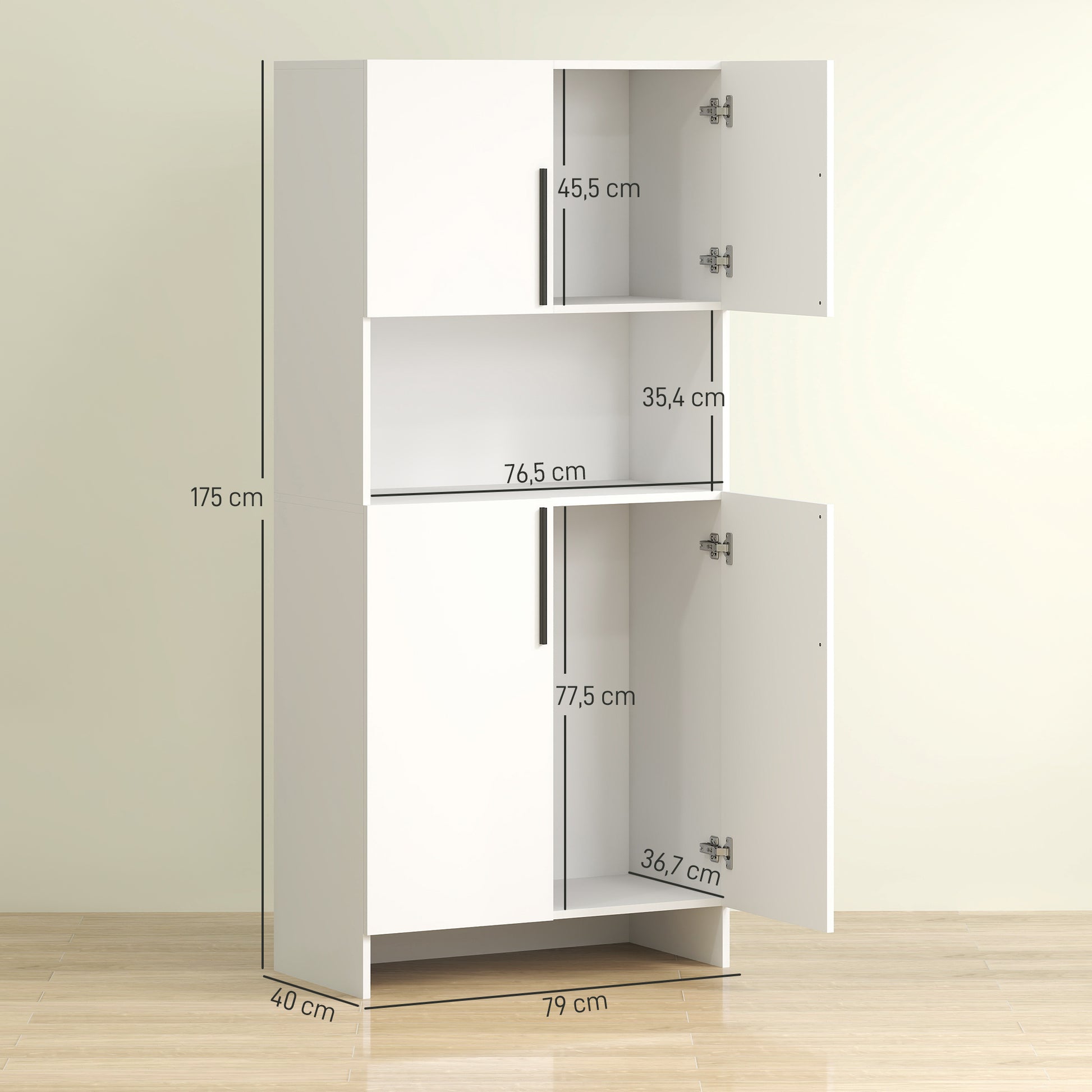 Küchenschrank für Küche, Wohnzimmer, Esszimmer, Schränke, Regale, Mikrowellenablage, Spanplatte