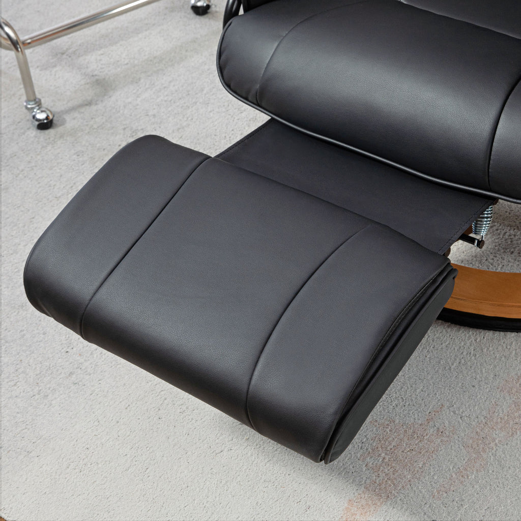 Relaxsessel mit Liegefunktion, drehbar, bis 150 kg, Kunstlederbezug, Stahlrahmen