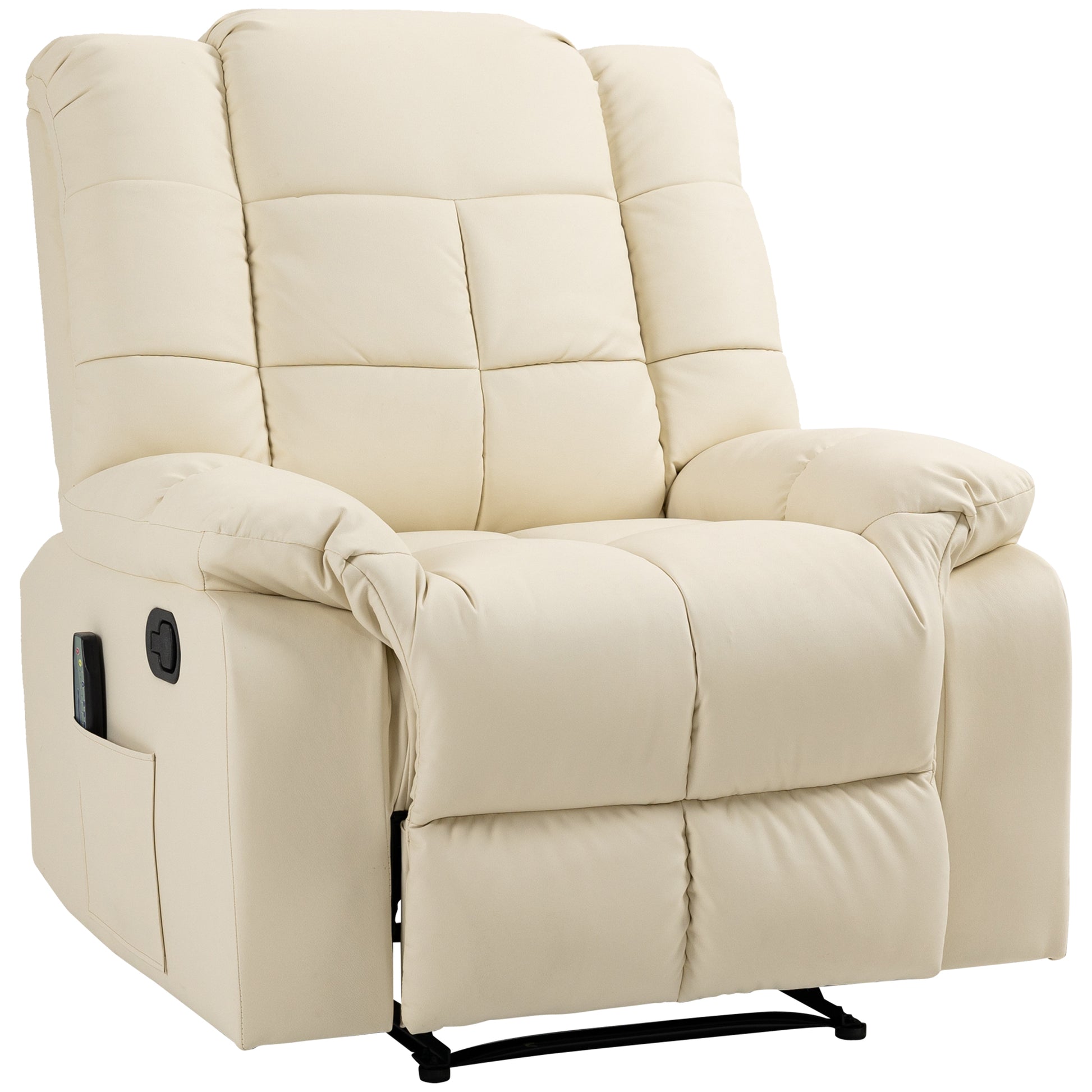 Massagesessel, Relaxsessel, 8 Vibrationspunkte, Liegefunktion, Kunstleder, 94x99x99cm