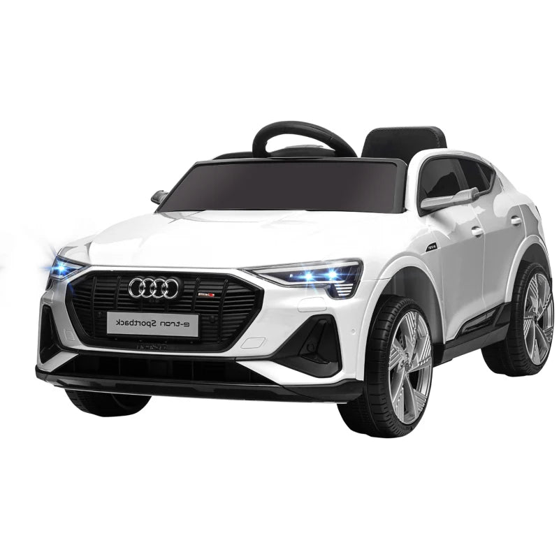 Elektro Kinderauto 12V Audi E-tron Elektroauto mit Fernbedienung, Sicherheitsgurt, Musik, 3-5 km/h