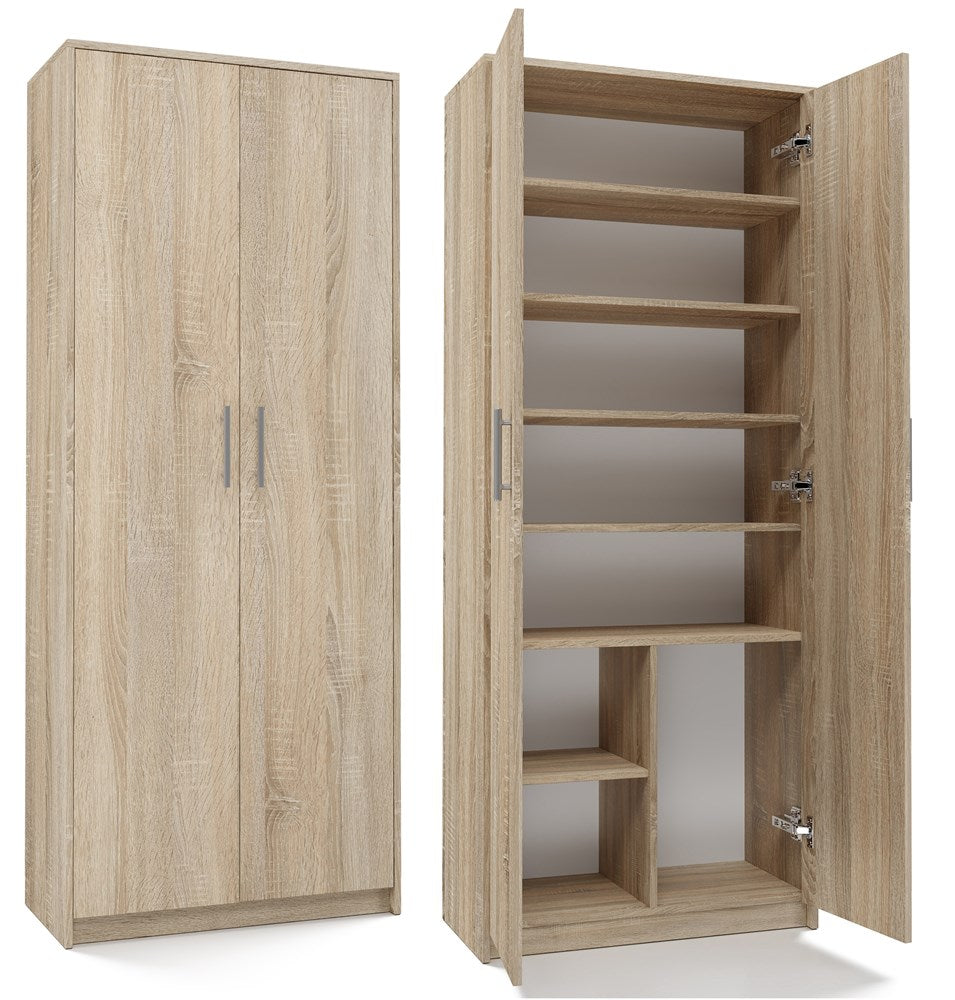 Regal OLIV 2D – 74 cm breit, 8 Fächer mit Türen, mehrere Farben