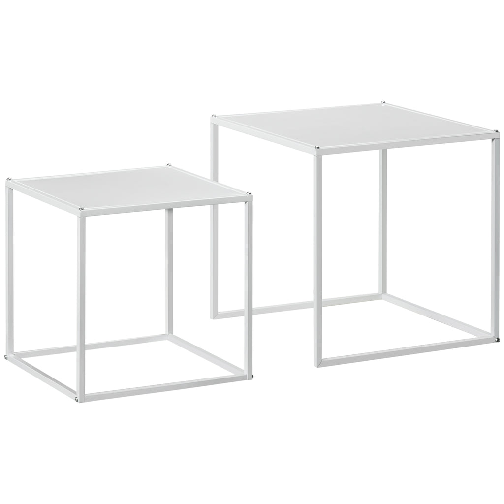 Beistelltisch-Set, moderne Satztische, platzsparend, stabiler Stahlrahmen