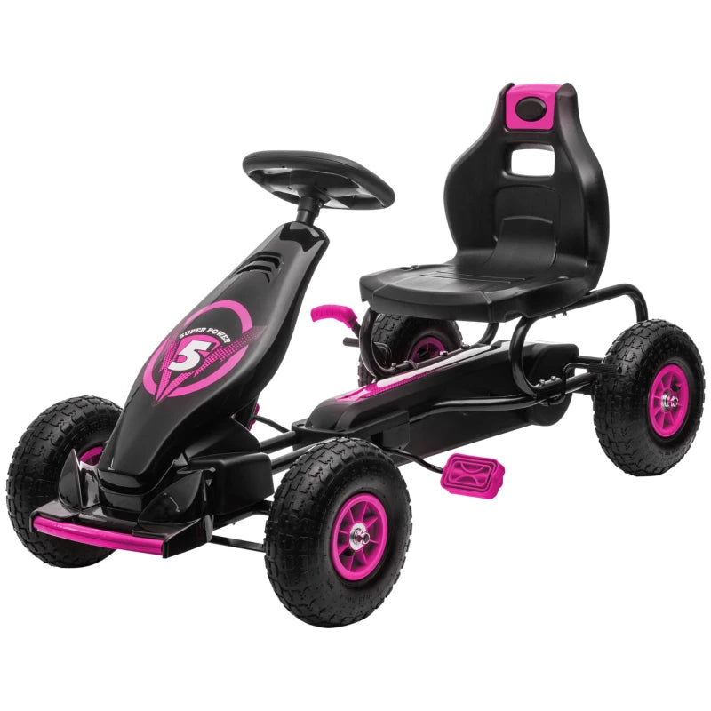 Kinder-Gokart, mit Pedalen, verstellbarem Sitz, In- und Outdoor, ab 5 Jahren, 121 x 58 x 61 cm