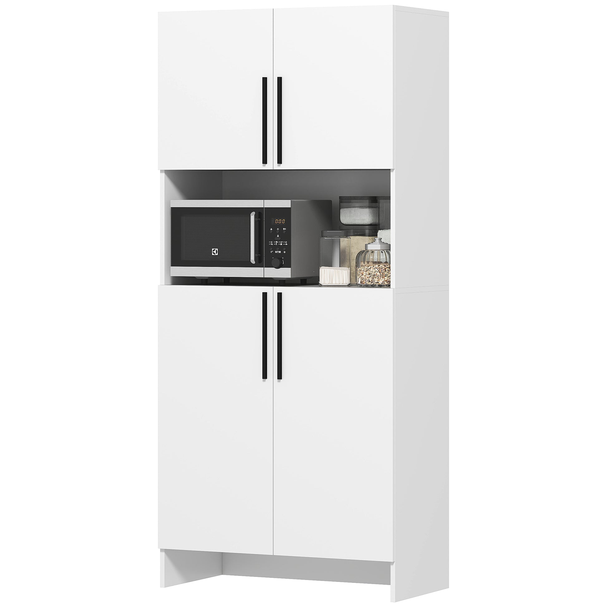 Küchenschrank für Küche, Wohnzimmer, Esszimmer, Schränke, Regale, Mikrowellenablage, Spanplatte