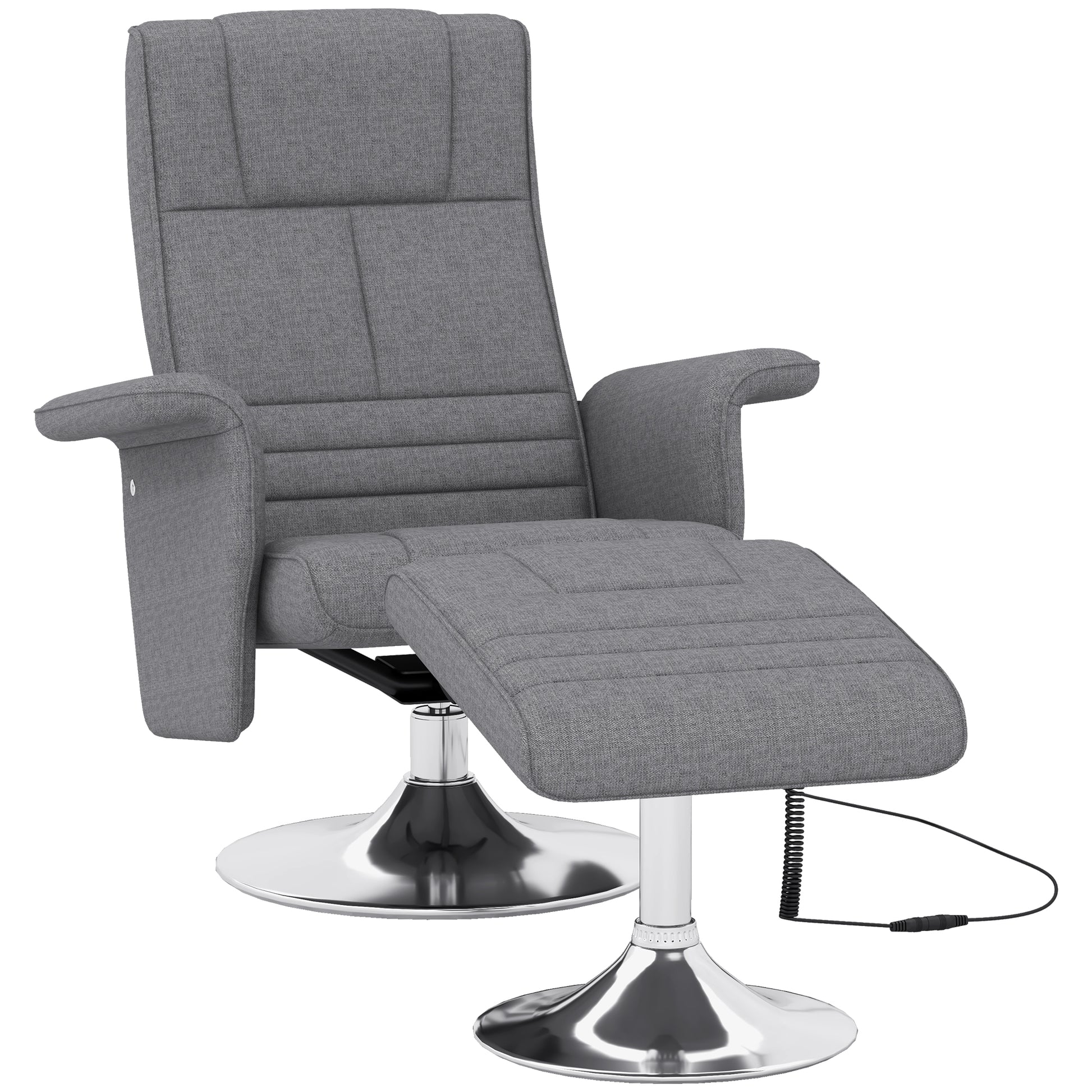 Massagesessel mit Hocker, neigbare Lehne, 78 x 95 x 88 cm