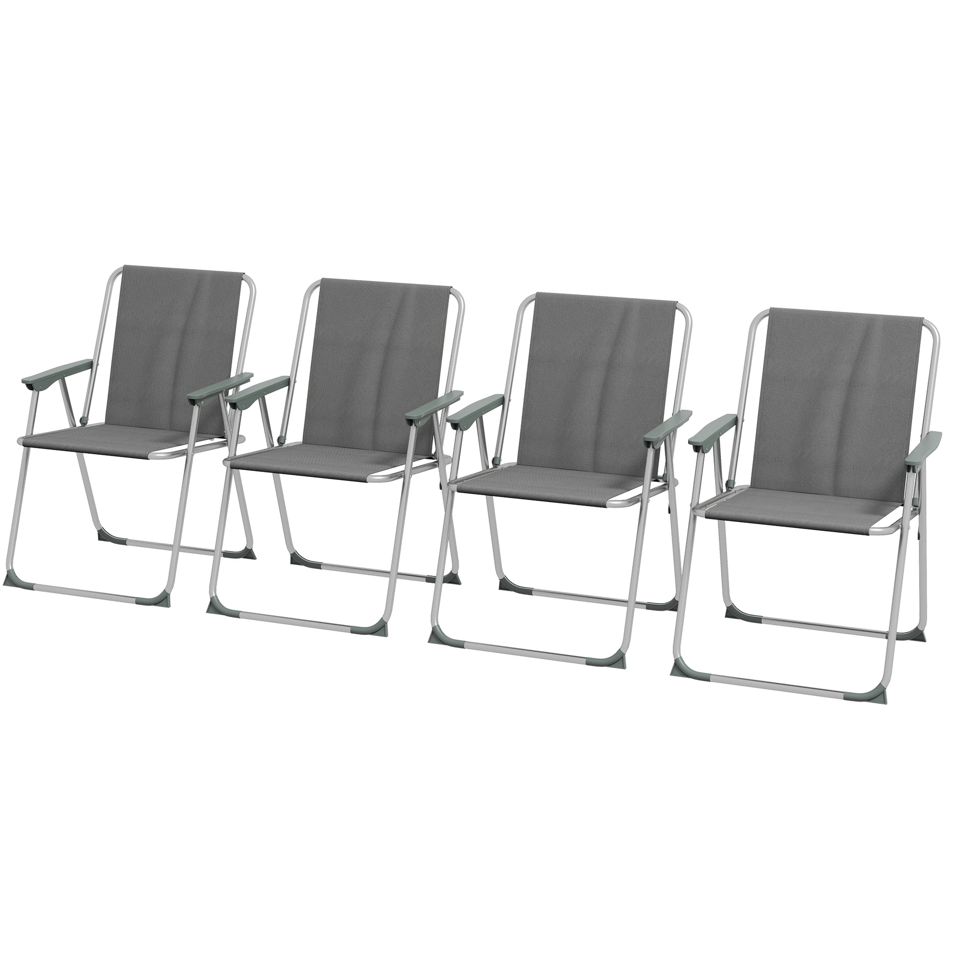 Gartenstuhl Klappstuhl Campingstuhl, 53 cm x 54 cm x 76 cm, Glau + Silber