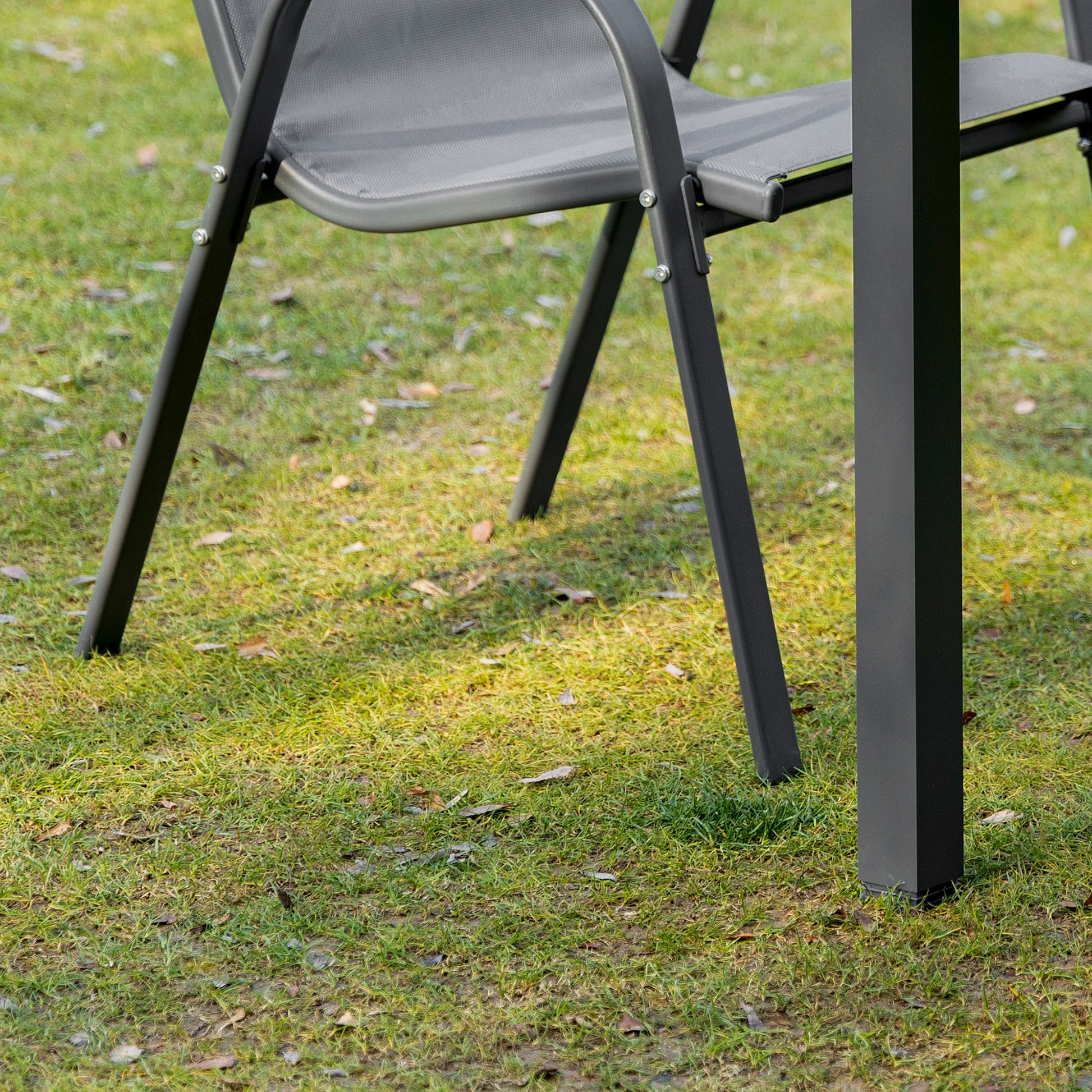 Gartenstuhl 2er Set wetterfest Stapelstuhl mit Armlehne Rückenlehne stapelbar Terrassenstuhl