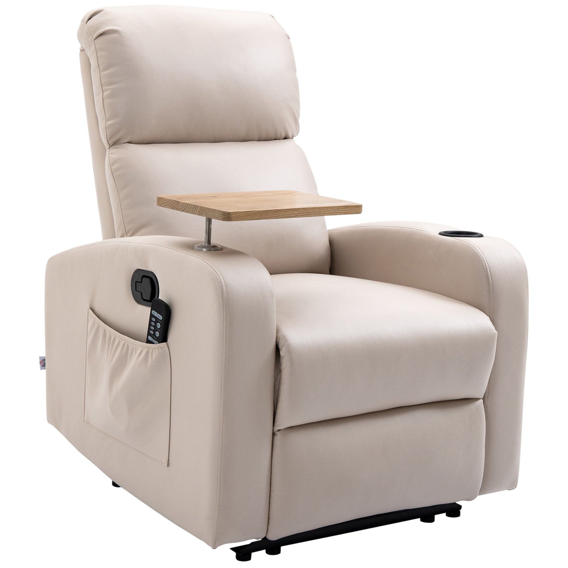 Massagesessel Relaxsessel Liegesessel, 1 Klapptisch, 1 Fußstütze; 77 cm x 93 cm x 105 cm