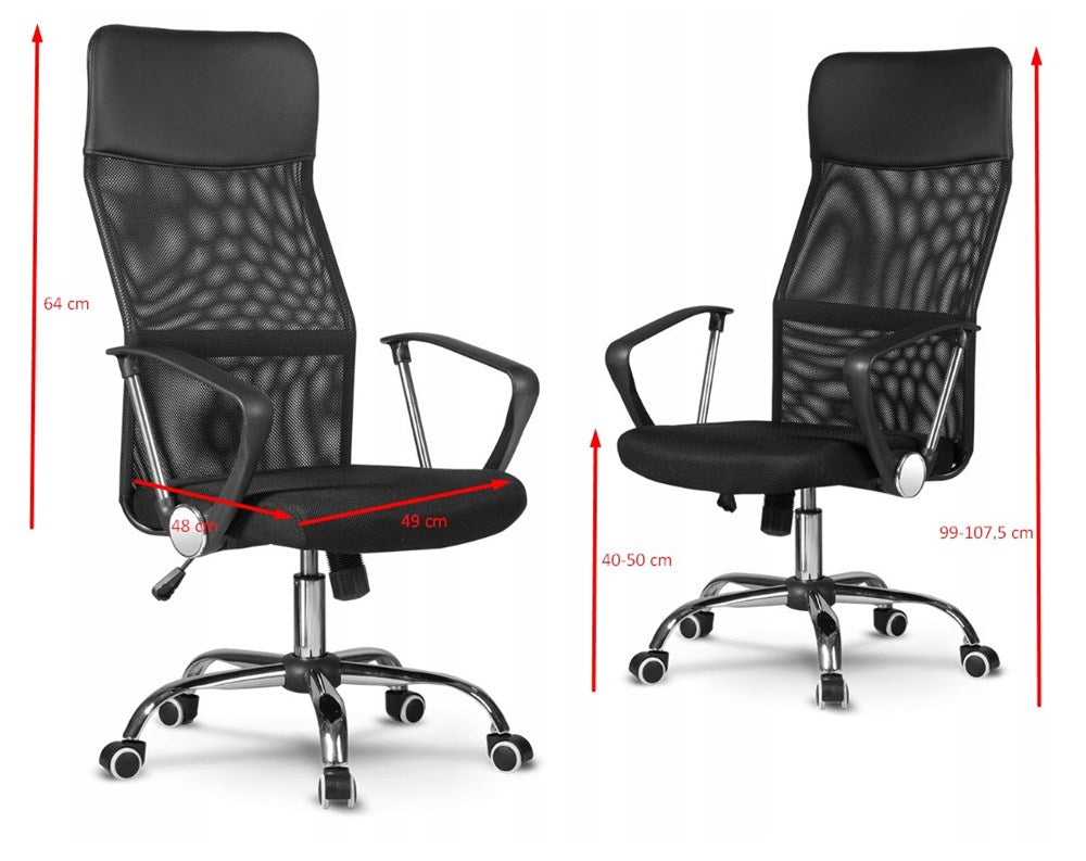 Bürostuhl NEMO – ergonomischer Drehstuhl mit Netzrücken