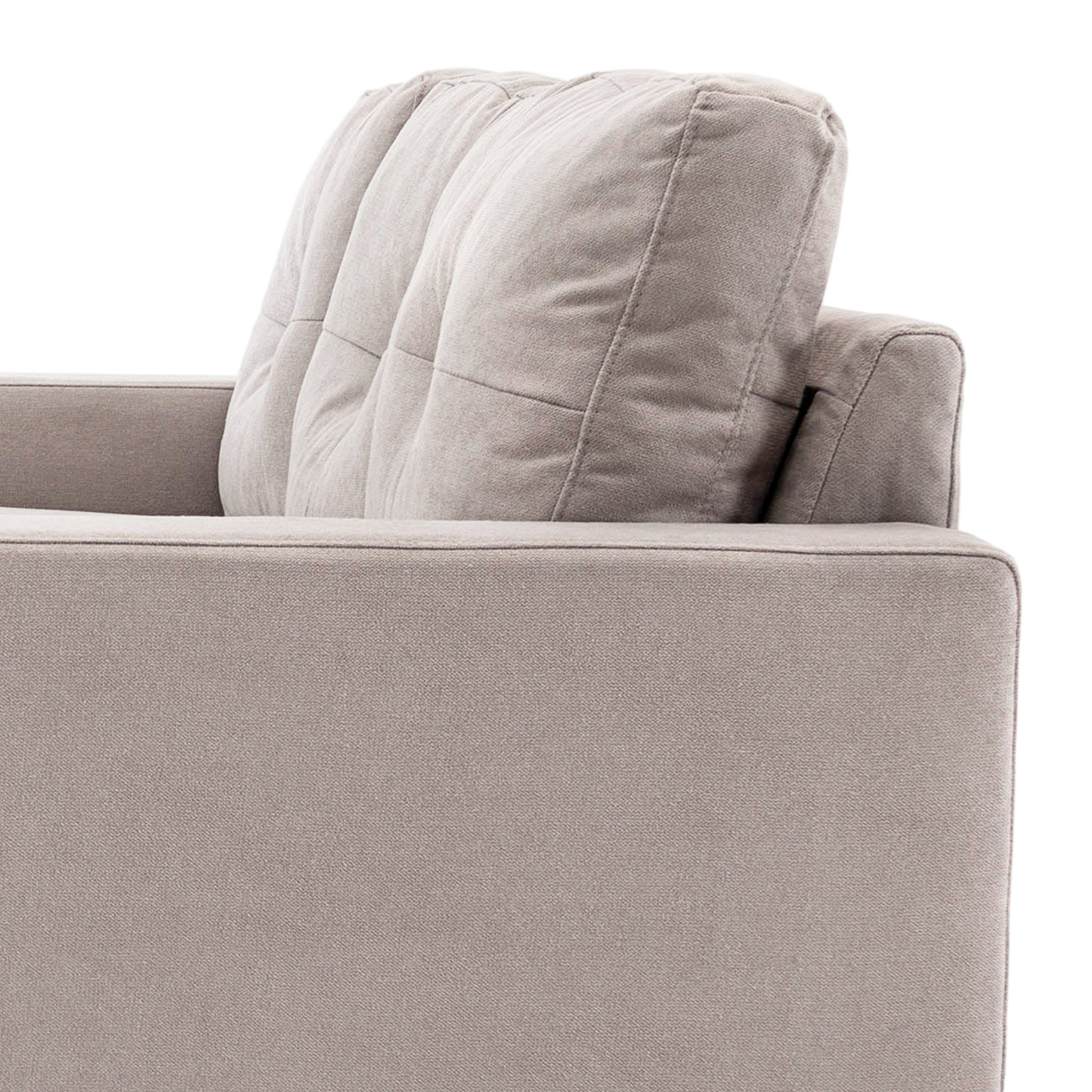 Ecksofa L-Form graue Eckcouch mit Chaiselongue Leinenoptik für 3 Personen 193x136x85cm Heillgrau
