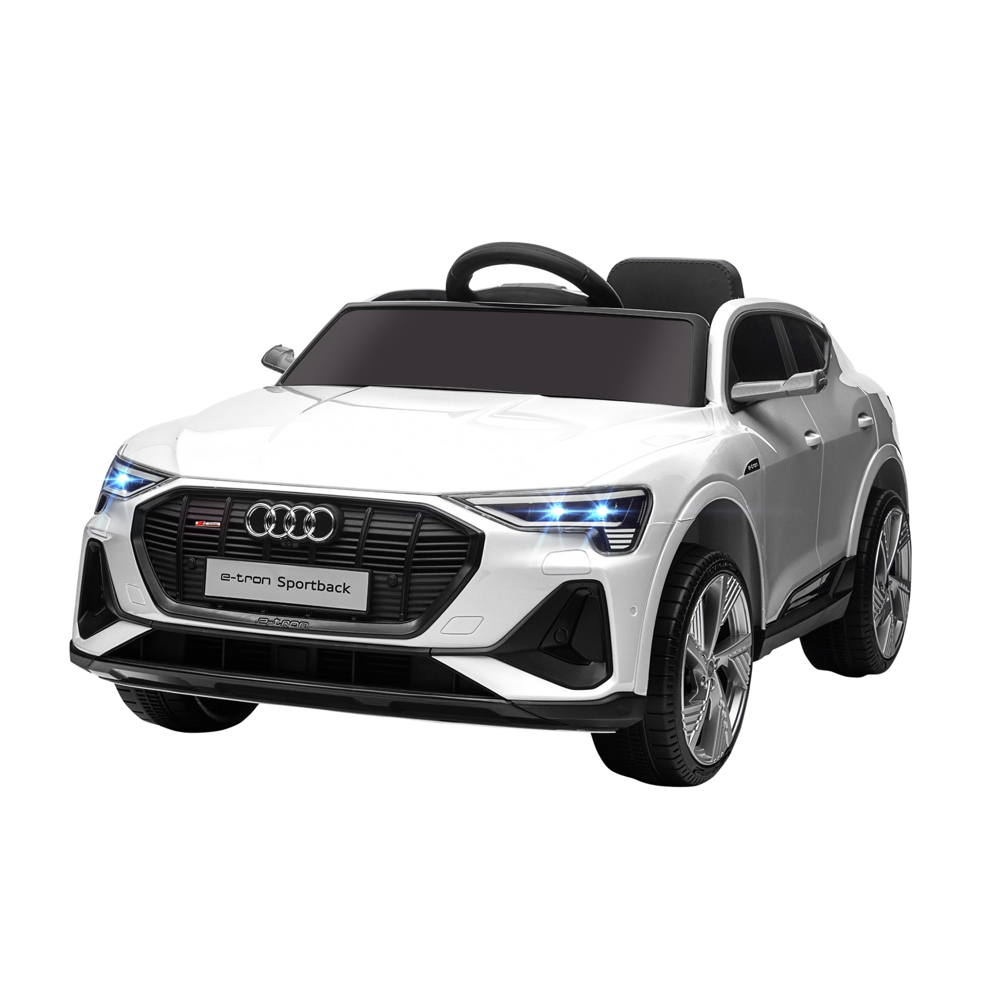 Elektro Kinderauto 12V Audi E-tron Elektroauto mit Fernbedienung, Sicherheitsgurt, Musik, 3-5 km/h